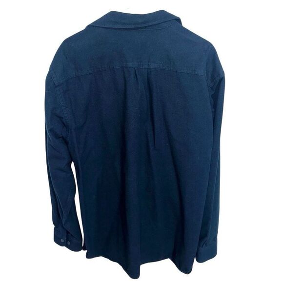 L.L. Bean Navy Chamois Cloth Shirt - traditional fit - Picture 2 of 6